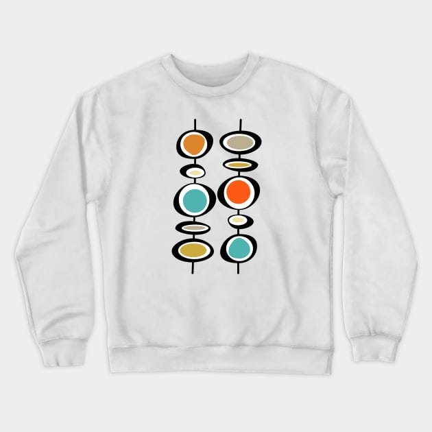 Colorful Hanging Circles Mid Century Retro Crewneck Sweatshirt by OrchardBerry